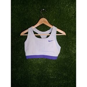 Nike Swoosh Women's Medium Support Non-Padded Sports Bra Lilac Purple Size L